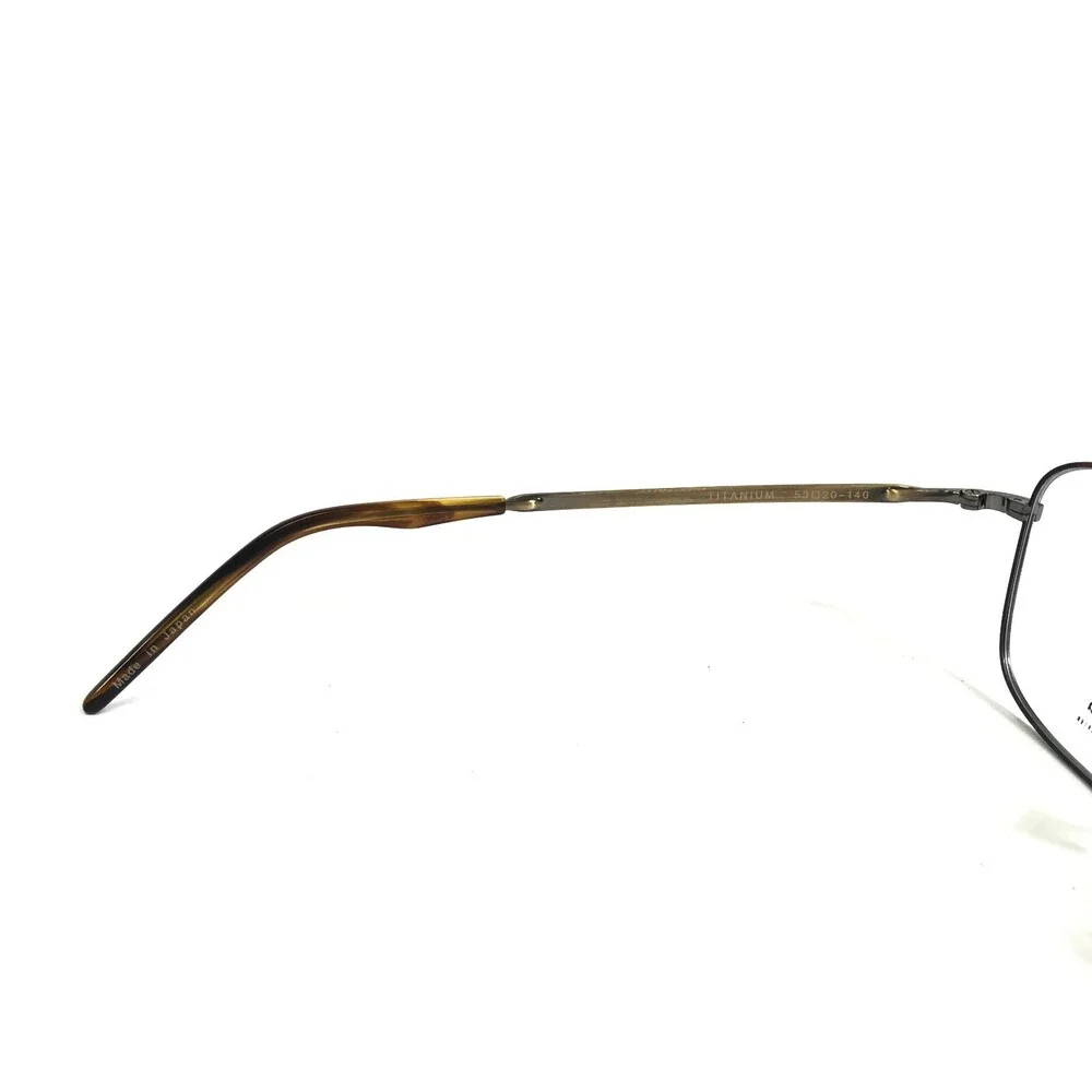 Sama Eyeglasses Frames 1700 ATG Brown Gold Square Full Rim 53-20-140